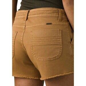 Womens 4 PrAna New NWT Sancho Shorts Pocket Hike Organic Beach Brown Earthbound